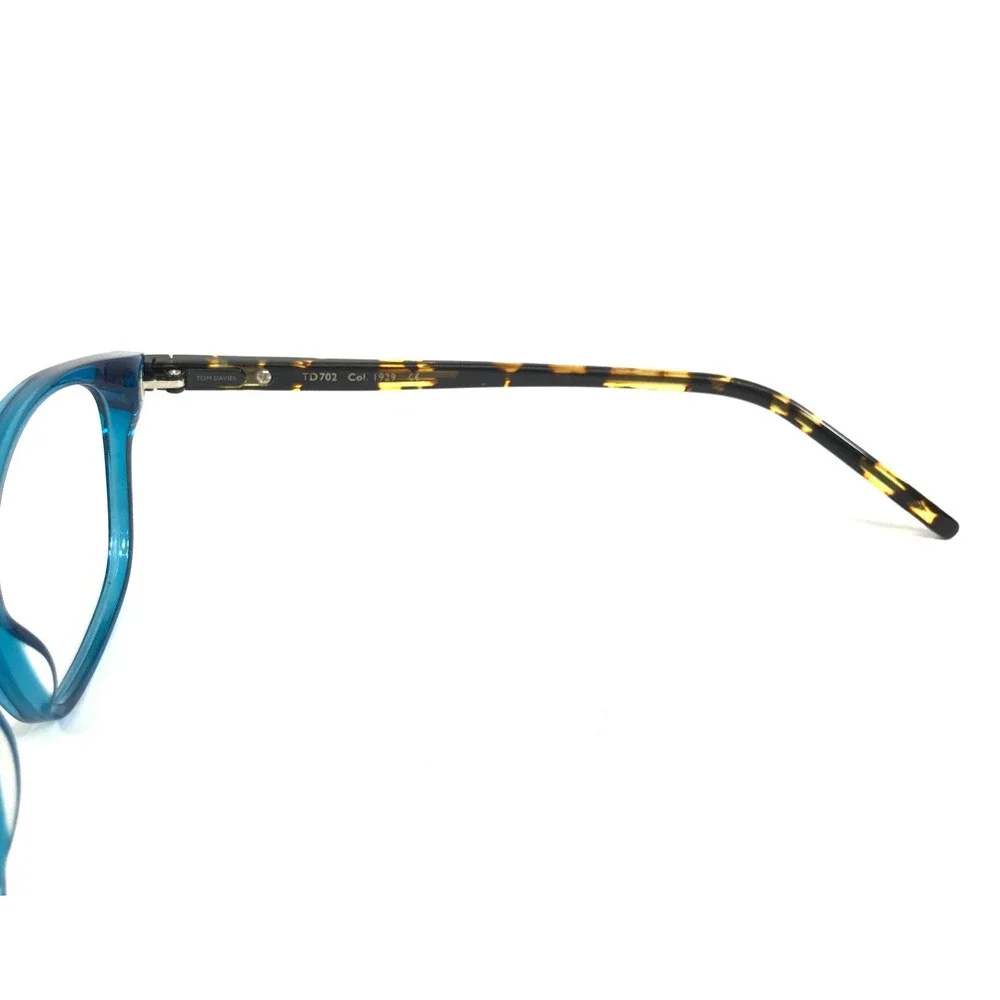Tom Davies Eyeglasses Frames TD702 Col. 1929 Clear Blue Tortoise 53-15-140